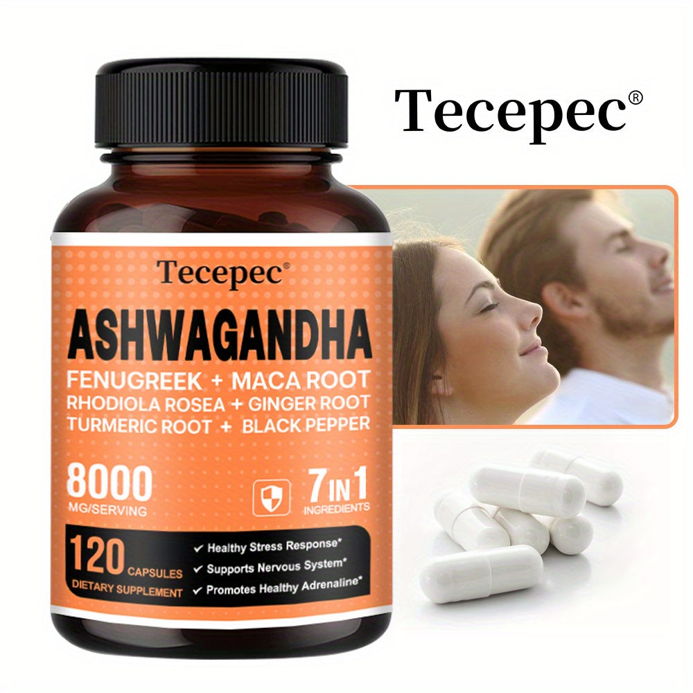 7-in-1 Adaptogen Blend for Stress and Nerve Health – 120 Capsules