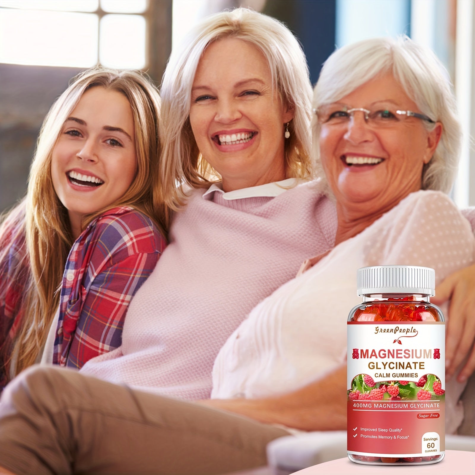 Magnesium Glycinate 400mg Calm & Sleep Support – 60 Gummies