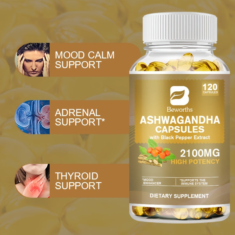 BEWORTHS Ashwagandha 1300mg Energy & Mood Support