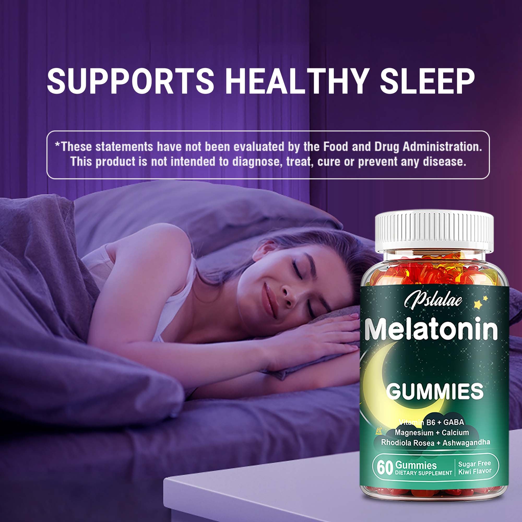 Melatonin 10mg with Vitamin B6 and Magnesium 60 Capsules