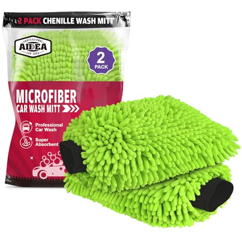 AIDEA  Premium Chenille Microfiber Mitt Car Wash Brush
