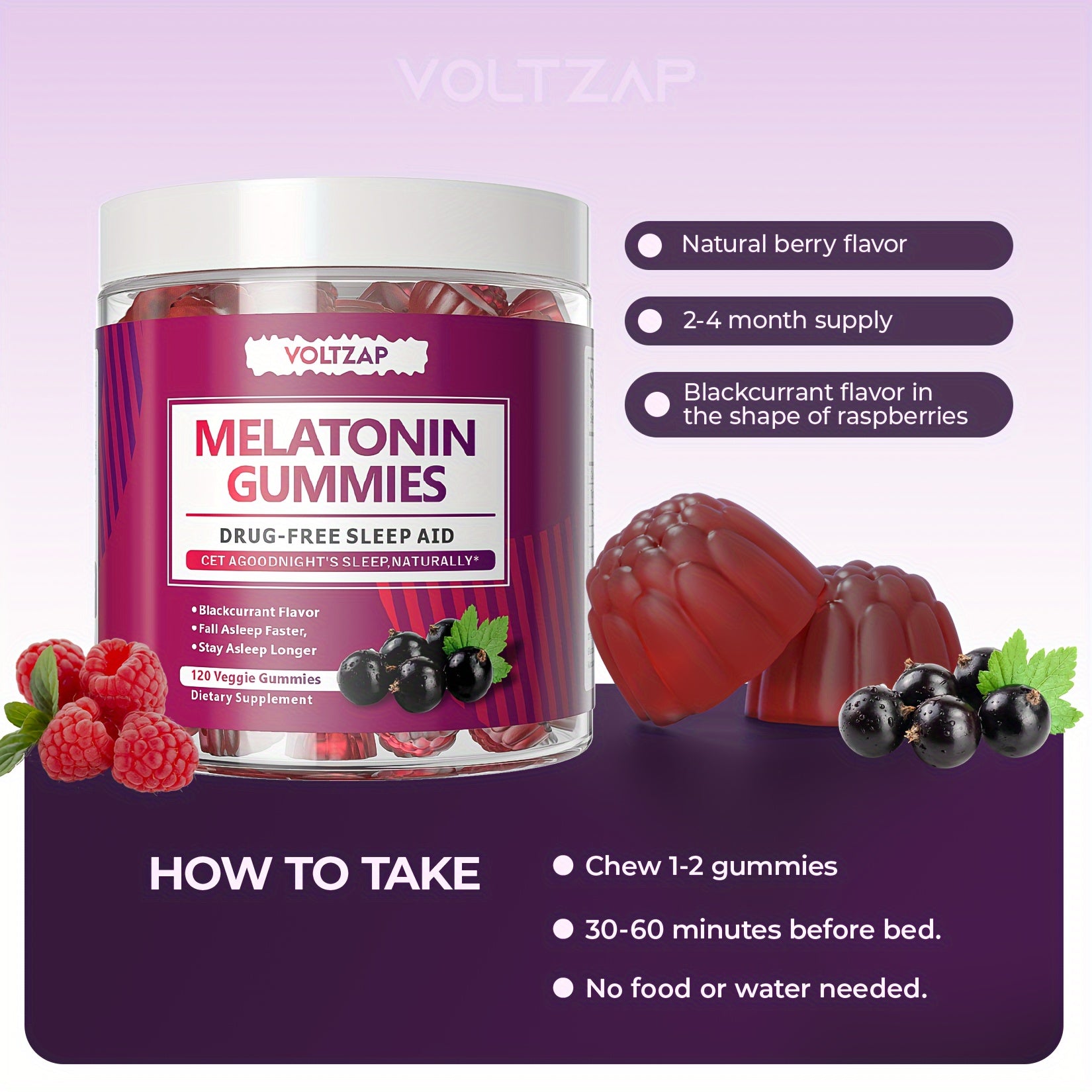 Melatonin Gummies 10mg Natural Sleep Aid – 60 Count