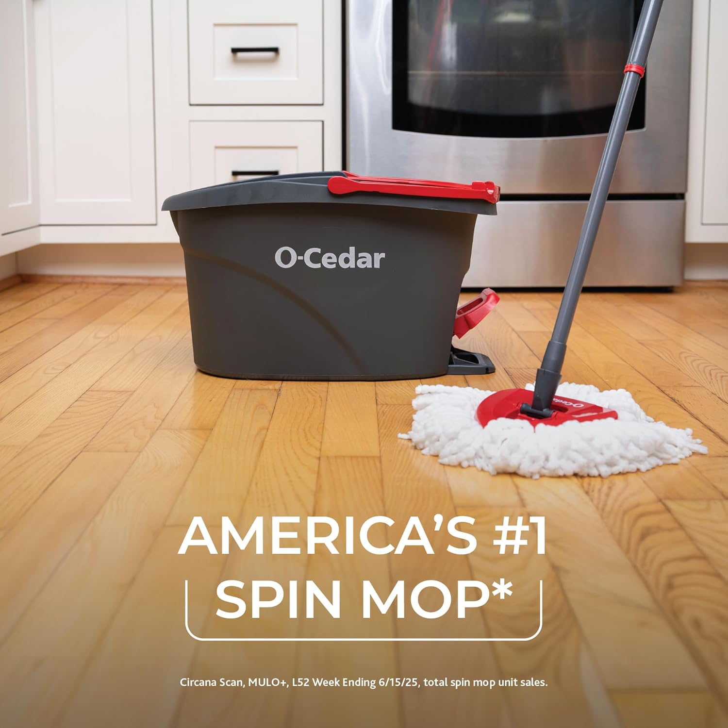 O-Cedar EasyWring Microfiber Spin Mop, Bucket Floor Cleaning System