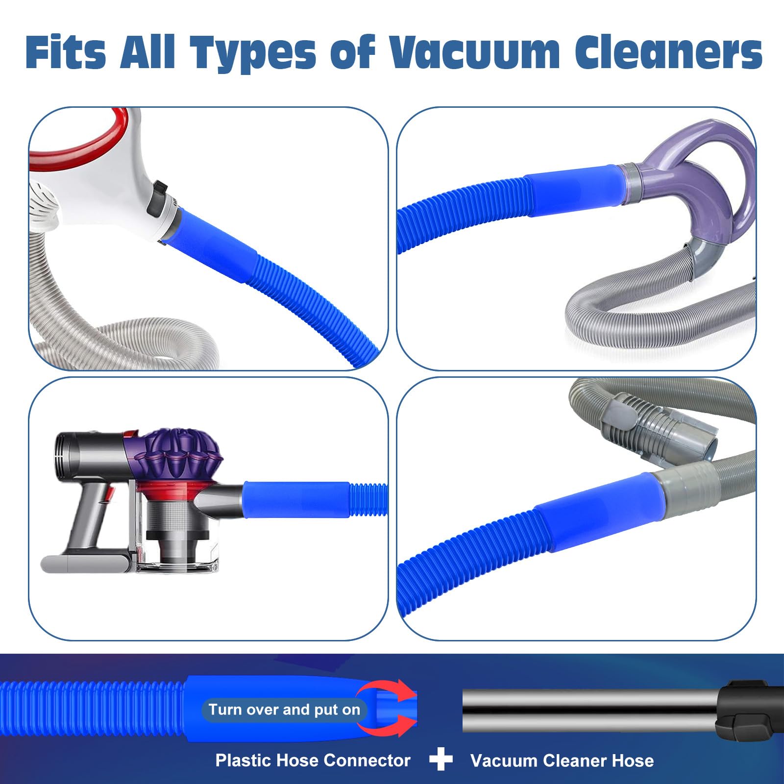 PetOde 2 Pieces Dryer Vent Cleaner Kit Compatible with Most Vacuum Cleaner