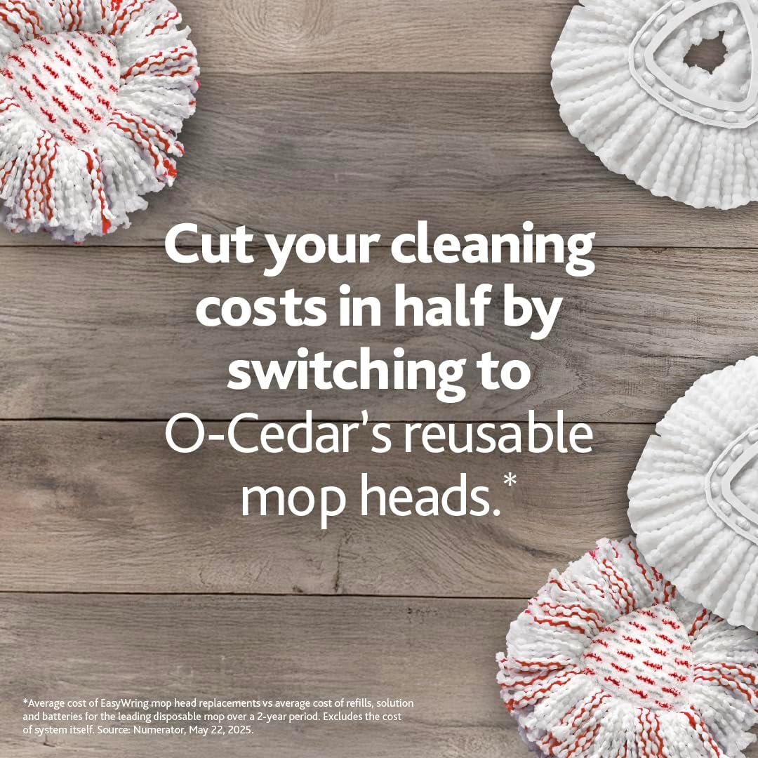 O-Cedar EasyWring Microfiber Spin Mop, Bucket Floor Cleaning System