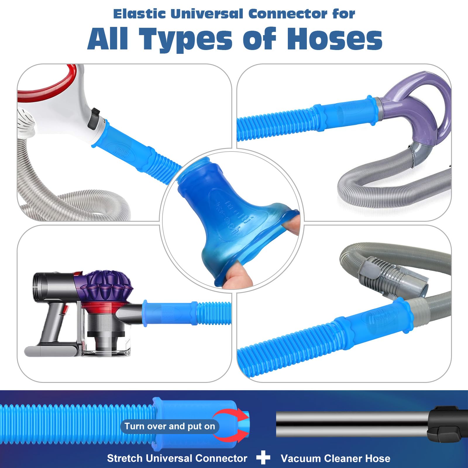 PetOde 2 Pieces Dryer Vent Cleaner Kit Compatible with Most Vacuum Cleaner