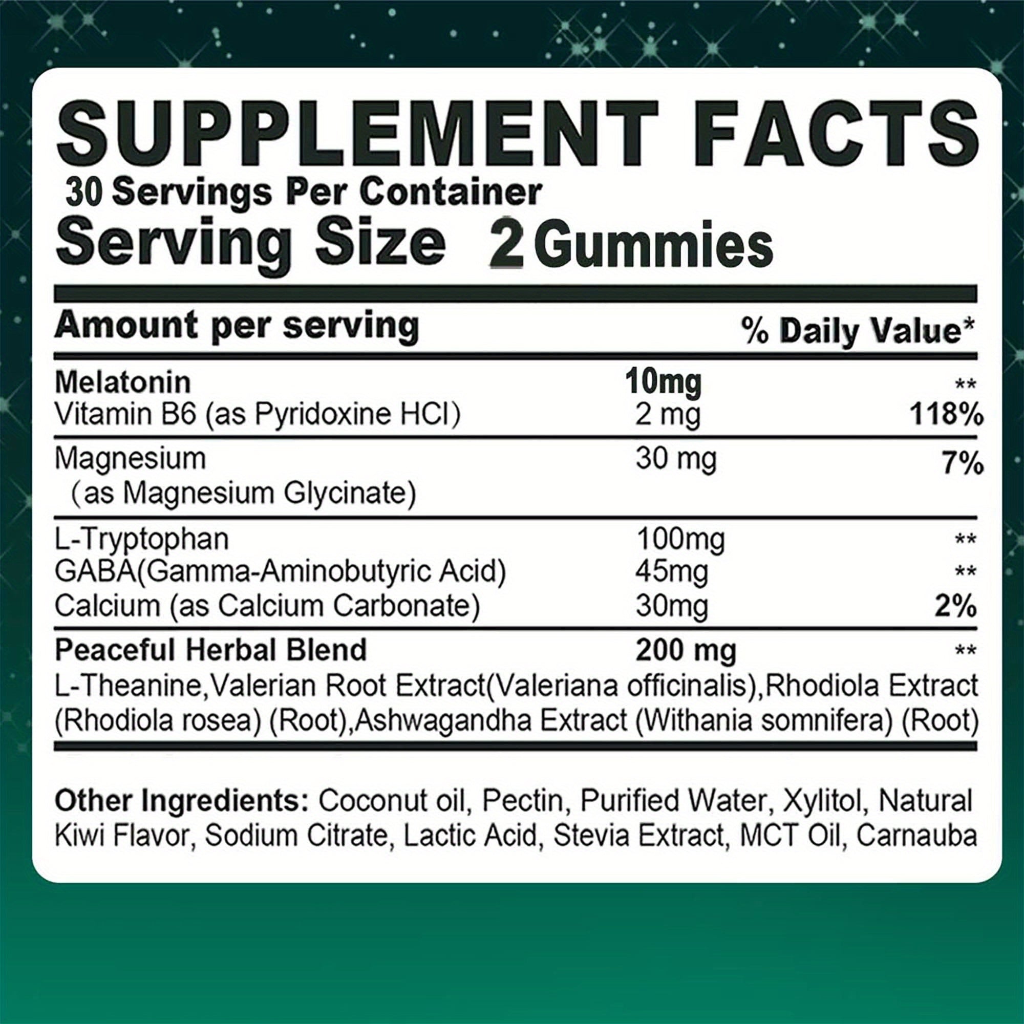 Melatonin 10mg with Vitamin B6 and Magnesium 60 Capsules