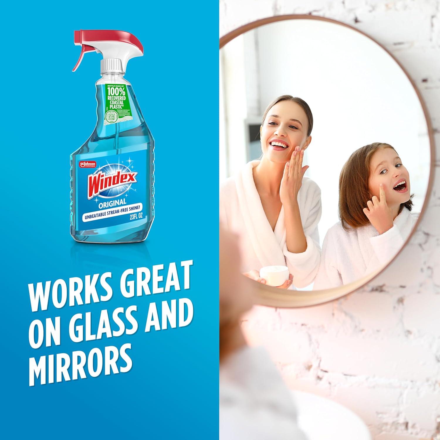 Windex Glass and Window Cleaner Spray Bottle, 23 Fl Oz