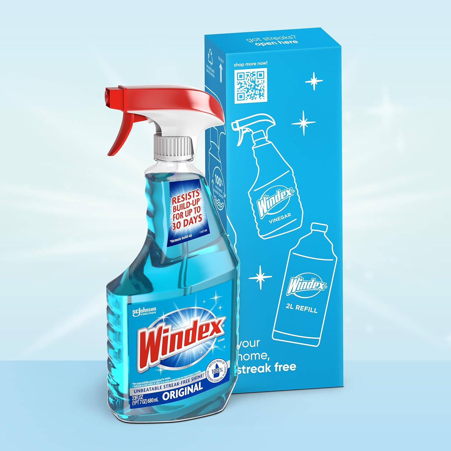 Windex Glass and Window Cleaner Spray Bottle, 23 Fl Oz