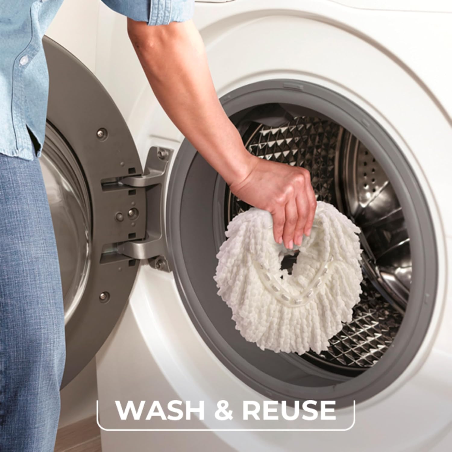 O-Cedar EasyWring Microfiber Spin Mop, Bucket Floor Cleaning System