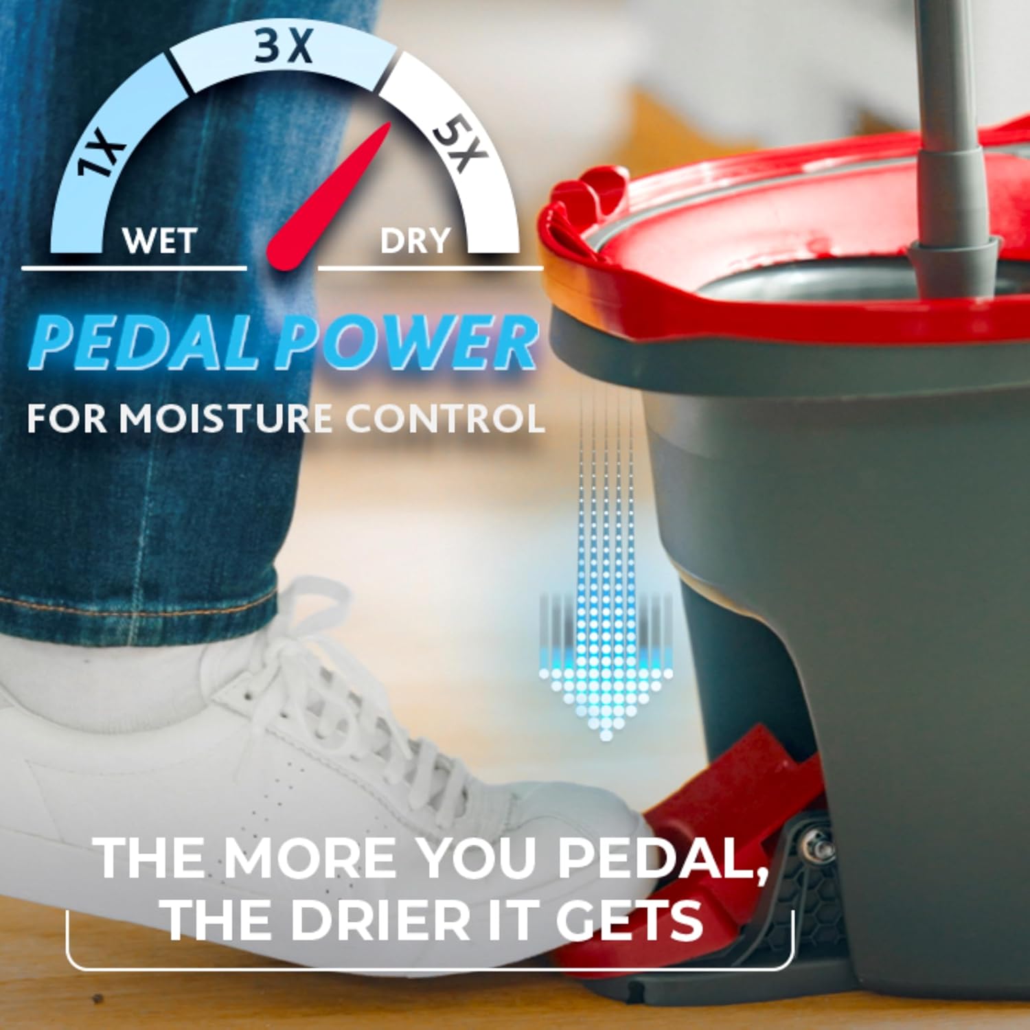 O-Cedar EasyWring Microfiber Spin Mop, Bucket Floor Cleaning System