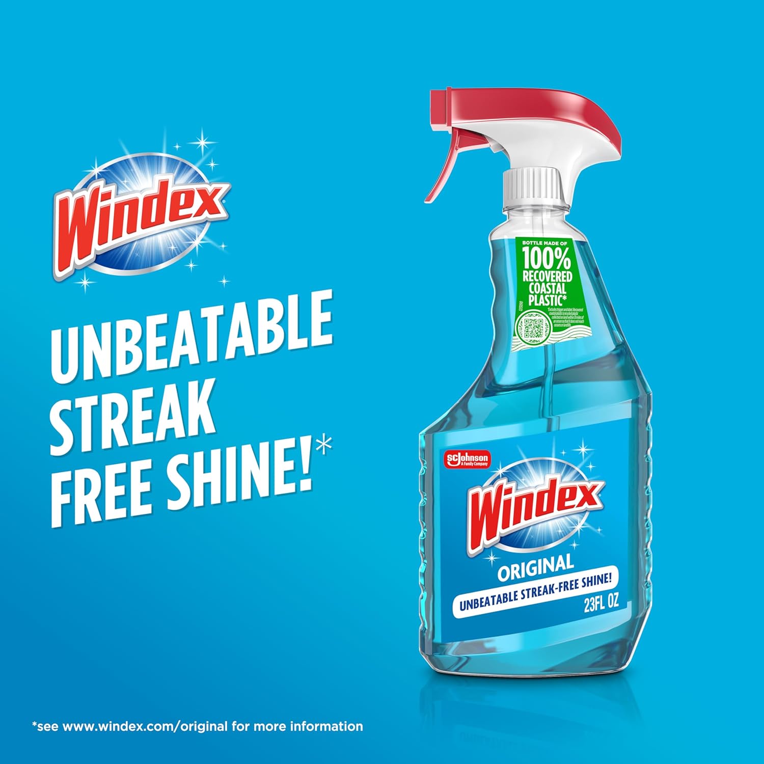 Windex Glass and Window Cleaner Spray Bottle, 23 Fl Oz