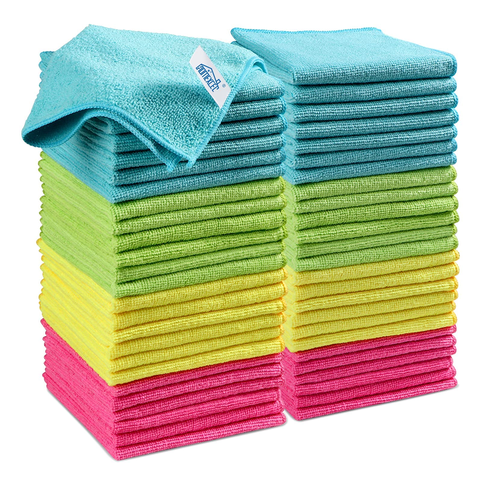HOMEXCEL Microfiber Cleaning Cloth,12 Pack Cleaning Rags