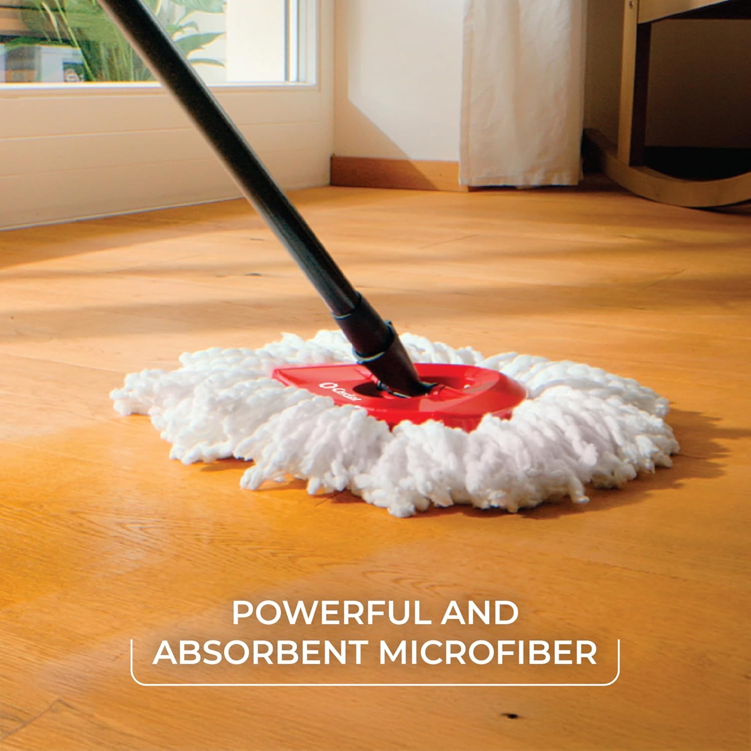 O-Cedar EasyWring Microfiber Spin Mop, Bucket Floor Cleaning System