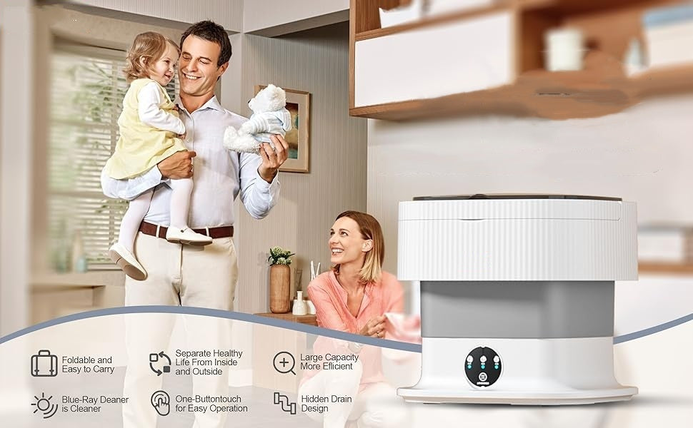 Top Quality Portable, Compact and Foldable Mini Laundry Washing Machine