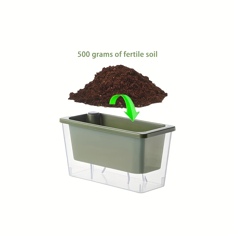 2pcs Square Self-Watering Planters with Reservoir