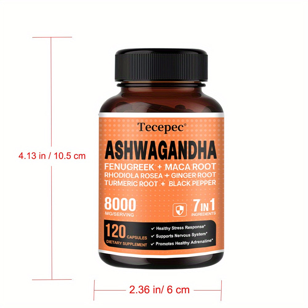 7-in-1 Adaptogen Blend for Stress and Nerve Health – 120 Capsules