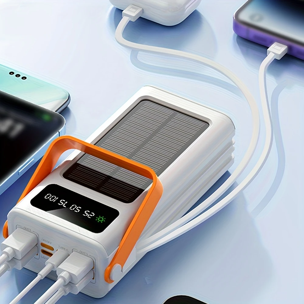 60000mAh Large Capacity Solar Power Bank Mobile Power Supply