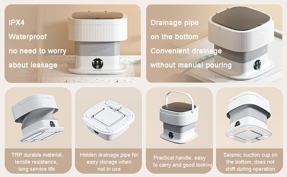 Top Quality Portable, Compact and Foldable Mini Laundry Washing Machine