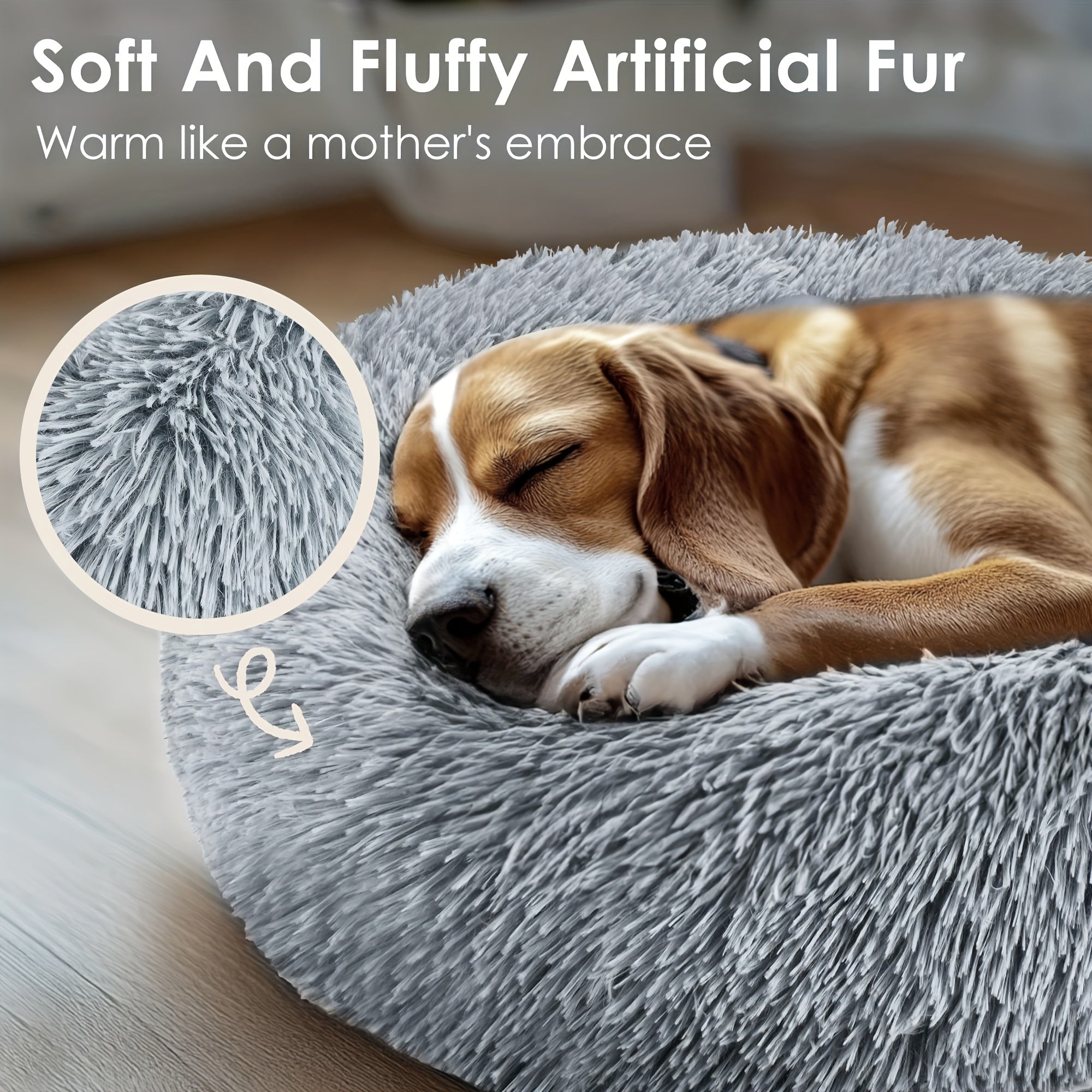 Calming Donut Pet Bed for Small & Medium Dogs & Cats
