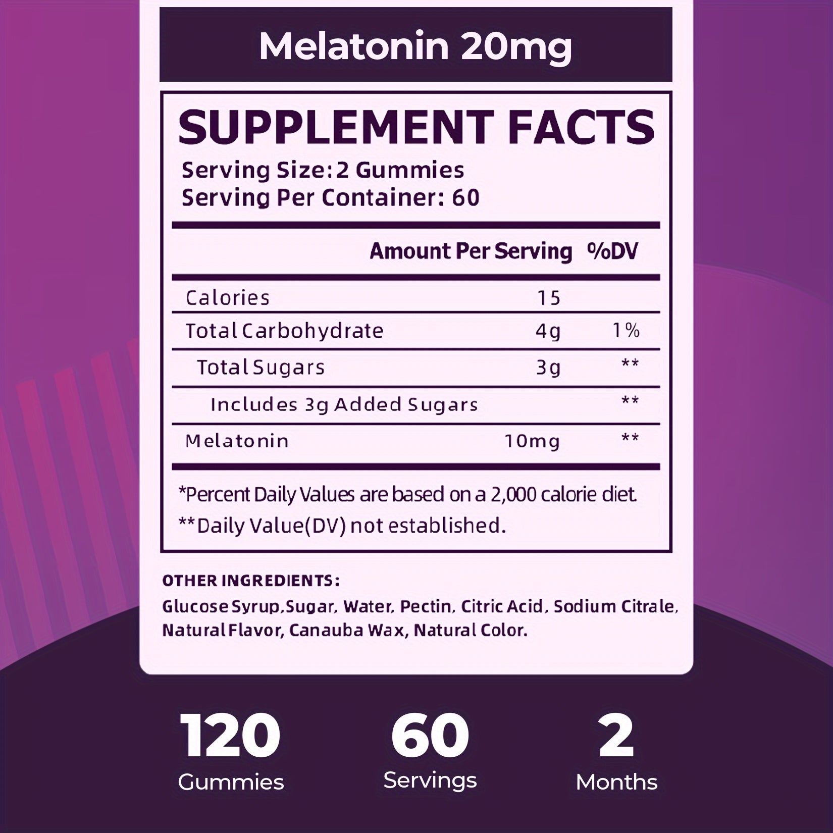 Melatonin Gummies 10mg Natural Sleep Aid – 60 Count